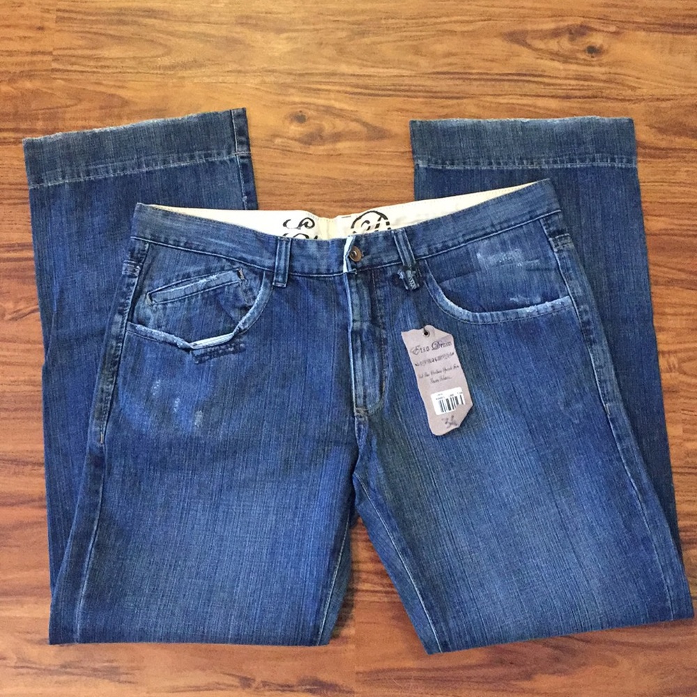 Ethos denim Italian design distressed denim jeans